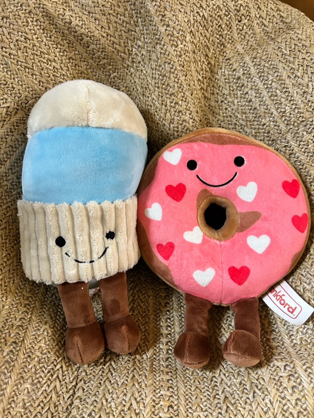 Kidorable Pink Heart Donut Plush with Brown Legs